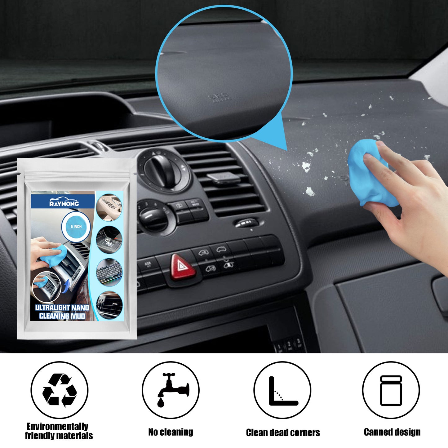 Car Interior Gap Cleaning Outlet Dust Removal Multifunctional Cleaning Mud