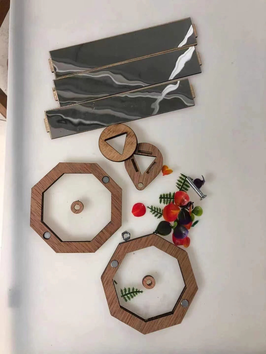 Wooden DIY Rotating Kaleidoscope Kit Outdoor Kids Toys