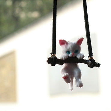 Creative Cute branch Cat Rearview Mirror Pendant Simple Decoration Car Interior Accessories