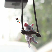 Creative Cute branch Cat Rearview Mirror Pendant Simple Decoration Car Interior Accessories