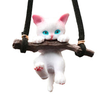 Creative Cute branch Cat Rearview Mirror Pendant Simple Decoration Car Interior Accessories