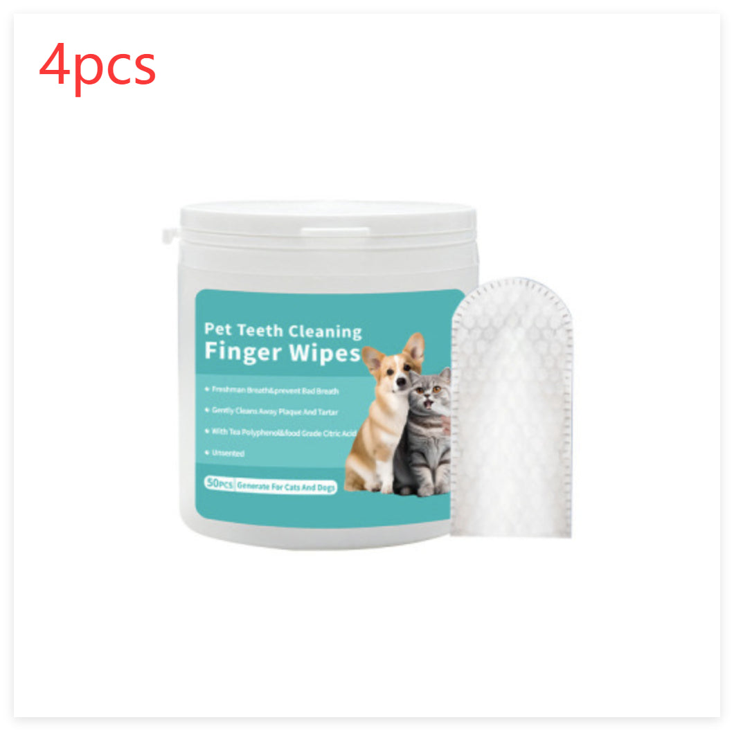 Disposable Pet Cleaning Products Teeth Cleaning Wipes Ear Care Fingertips Ear Mite Removal Cat And Dog Ear Cleaning Pet Products