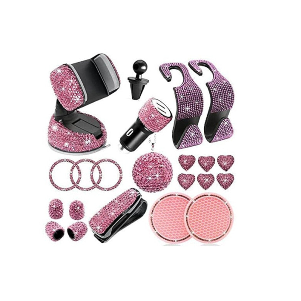 Interior Modification Supplies Creative Car Rhinestone Accessories Set