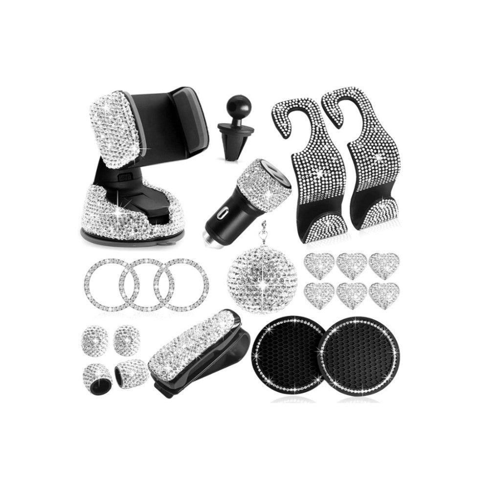 Interior Modification Supplies Creative Car Rhinestone Accessories Set