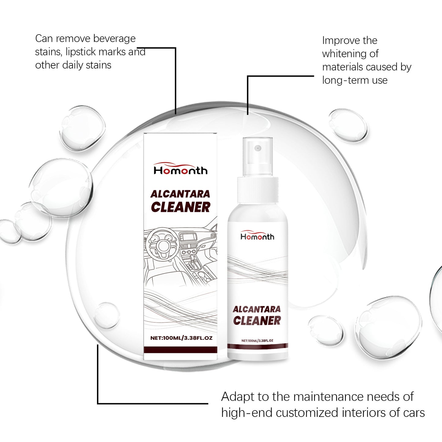 Car Interior Cleaning Care Spray Leather Light