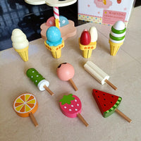 Teapot Birthday Cake Coffee Machine Wooden Kids Toys